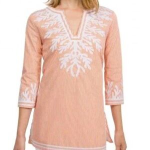 Gretchen Scott The Reef Embroidered Tunic Blouse